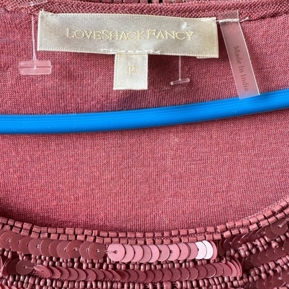 LoveShackFancy Devers Keyhole-Front Sequined Mini Dress - Picture 5 of 6